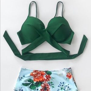 BRAND NEW CupShe Two-piece High-waisted Swimsuit